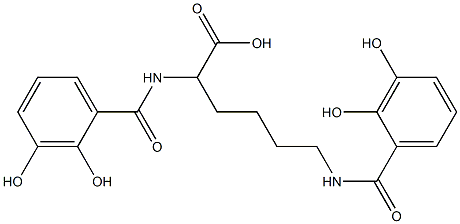 2,6-bis(2,3-dihydroxybenzamido)hexanoic acid Structure