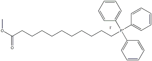 Phosphonium, (11-methoxy-11-oxoundecyl)triphenyl-, iodide Structure