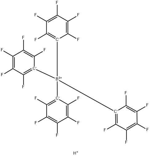 Hydrogen tetrakis(pentafluorophenyl)borate Structure