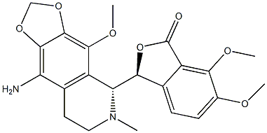 (3S)-3-[(5R)-9-amino-4-methoxy-6-methyl-7,8-dihydro-5H-[1,3]dioxolo[4,5-g]isoquinolin-5-yl]-6,7-dimethoxy-3H-2-benzofuran-1-one Structure