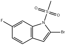 1H-Indole, 2-bromo-6-fluoro-1-(methylsulfonyl)- Structure