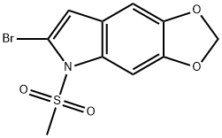 5H-1,3-Dioxolo[4,5-f]indole, 6-bromo-5-(methylsulfonyl)- Structure