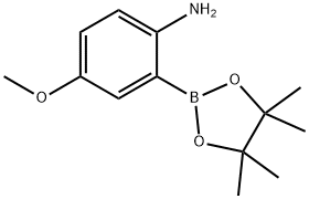 4-Methoxy-2-(4,4,5,5-tetramethyl-[1,3,2]dioxaborolan-2-yl)-phenylamine Structure