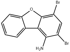 1-Dibenzofuranamine, 2,4-dibromo- Structure