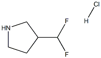 3-(difluoromethyl)pyrrolidine hydrochloride Structure