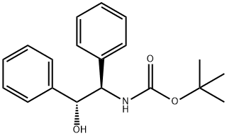 N-[(1R,2R)-2-hydroxy-1,2-diphenylethyl]-Carbamic acid 1,1-dimethylethyl ester Structure