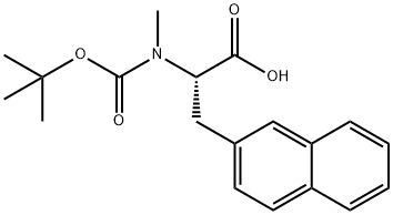 N-Boc-N-methyl-3-(2-naphthyl)-L-alanine Structure