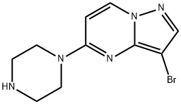 3-bromo-5-(piperazin-1-yl)pyrazolo[1.5-a]pyrimidine Structure