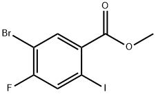 5-Bromo-4-fluoro-2-iodo-benzoic acid methyl ester Structure