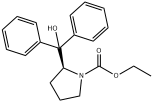 (S)-ethyl 2-(hydroxydiphenylmethyl)pyrrolidine-1-carboxylate Structure