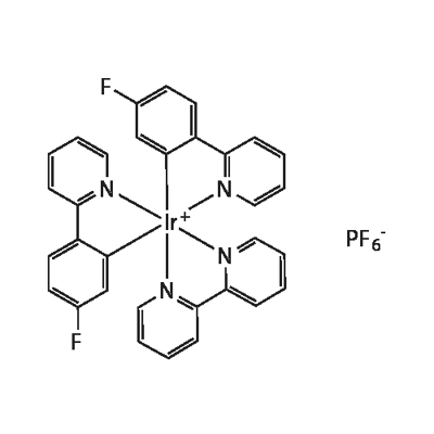 (2,2'-bipyridyl) bis [2- (4-fluorophenyl) pyridine] iridium (III) hexafluorophosphate Structure