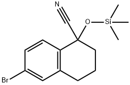 6-bromo-1-((trimethylsilyl)oxy)-1,2,3,4-tetrahydronaphthalene-1-carbonitrile Structure