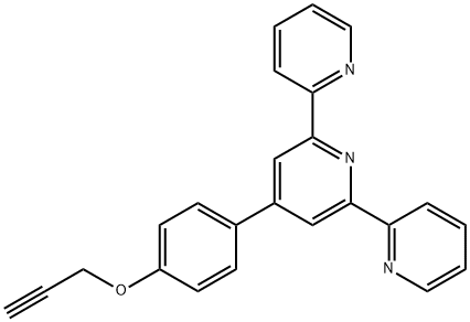 2,2':6',2''-Terpyridine, 4'-[4-(2-propyn-1-yloxy)phenyl]- Structure