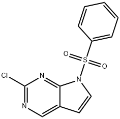 7-(benzenesulfonyl)-2-chloro-7H-pyrrolo[2,3-d]pyrimidine Structure