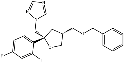 1-(((2R,4R)-4-((Benzyloxy)methyl)-2-(2,4-difluorophenyl)tetrahydrofuran-2-yl)methyl)-1H-1,2,4-triazole Structure