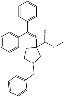 methyl 1-benzyl-3-(diphenylmethyleneamino)pyrrolidine-3-carboxylate Structure