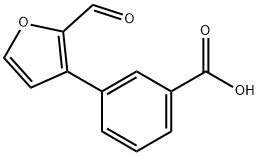 3-(2-formylfuran-3-yl)benzoic acid Structure