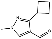 3-cyclobutyl-1-methyl-1H-pyrazole-4-carbaldehyde Structure