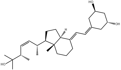 (1R,3R)-5-(2-((1R,3aS,7aR,E)-1-((2R,5S,Z)-6-hydroxy-
5,6-dimethylhept-3-en-2-yl)-7a-methyloctahydro-4H-
inden-4-ylidene)ethylidene)cyclohexane-1,3-diol Structure