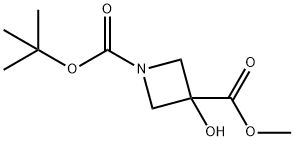 1-tert-butyl 3-methyl 3-hydroxyazetidine-1,3-dicarboxylate Structure