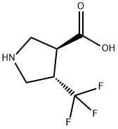 (3S,4S)-4-(trifluoromethyl)pyrrolidine-3-carboxylic acid Structure