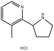 3-methyl-2-(pyrrolidin-2-yl)pyridine hydrochloride Structure