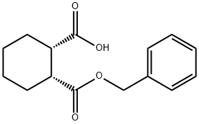 1,2-Cyclohexanedicarboxylic acid, mono(phenylmethyl) ester, (1R,2S)- Structure