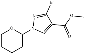 methyl 3-bromo-1-(oxan-2-yl)-1H-pyrazole-4-carboxylate Structure