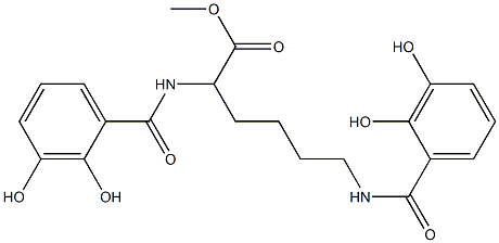 methyl 2,6-bis(2,3-dihydroxybenzamido)hexanoate Structure