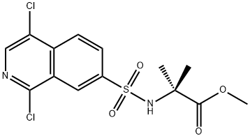 methyl 2-{[(1,4-dichloro-7-isoquinolinyl)sulphonyl]amino}isobutyrate Structure