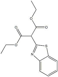 Propanedioic acid, 2-benzothiazolyl-, diethyl ester Structure