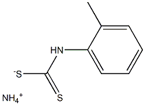 Carbamodithioic acid, (2-methylphenyl)-, monoammonium salt Structure