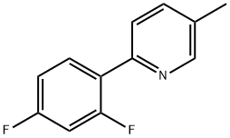 2-(2,4-Difluorophenyl)-5-methylpyridine, 95% Structure