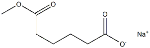 Hexanedioic acid, monomethyl ester, sodium salt Structure