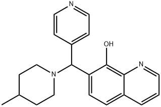 7-((4-methylpiperidin-1-yl)(pyridin-4-yl)methyl)quinolin-8-ol Structure