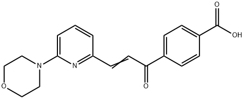 4-[3-(6-morpholin-4-yl-pyridin-2-yl)-acryloyl]-benzoic acid Structure