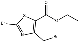 2-Bromo-4-bromomethyl-thiazole-5-carboxylic acid ethyl ester Structure