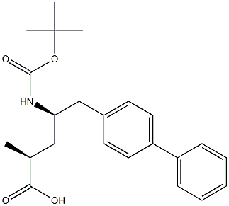 (2S,4R)-5-(Biphenyl-4-yl)-4-[(tert-butoxycarbonyl)amino]-2-methylpentanoic acid Structure
