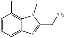 (1,7-dimethyl-1H-1,3-benzodiazol-2-yl)methanamine Structure
