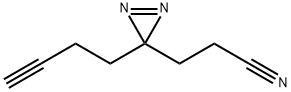 3-(3-(But-3-yn-1-yl)-3H-diazirin-3-yl)propanenitrile Structure
