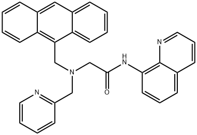 Acetamide, 2-[(9-anthracenylmethyl)(2-pyridinylmethyl)amino]-N-8-quinolinyl- Structure