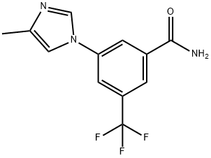 3-(4-methyl-1H-imidazol-1-yl)-5-(trifluoromethyl)benzamide Structure