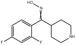 2,4-Difluorophenyl-(4-piperidinyl)methanoneoxime Structure