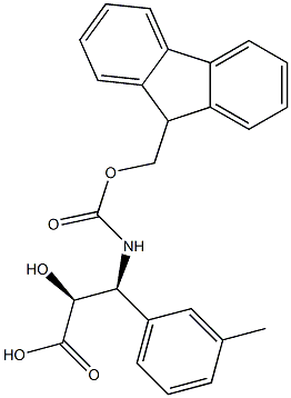 N-Fmoc-(2S,3S)-3-Amino-2-hydroxy-3-m-tolyl-propionic     acid Structure