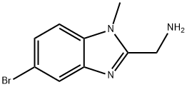 (5-bromo-1-methyl-1H-1,3-benzodiazol-2-yl)methanamine Structure