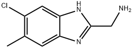 (6-chloro-5-methyl-1H-1,3-benzodiazol-2-yl)methanamine Structure