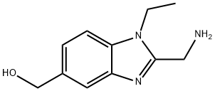 [2-(aminomethyl)-1-ethyl-1H-1,3-benzodiazol-5-yl]methanol Structure