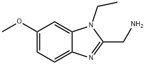 (1-ethyl-6-methoxy-1H-1,3-benzodiazol-2-yl)methanamine Structure