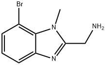 (7-bromo-1-methyl-1H-1,3-benzodiazol-2-yl)methanamine Structure