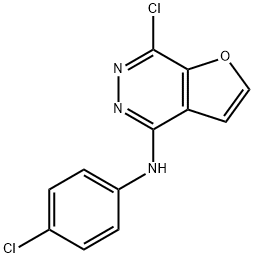 Furo[2,3-d]pyridazin-4-amine, 7-chloro-N-(4-chlorophenyl)-
 Structure